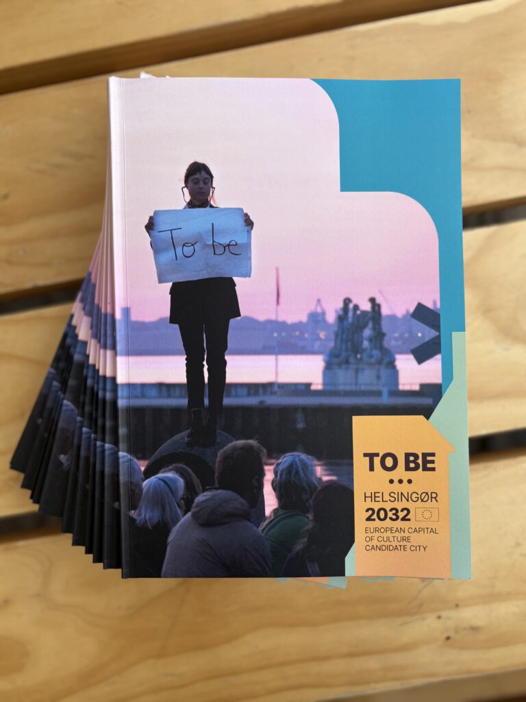 Printed TO BE bidbooks for Helsingør’s candidacy